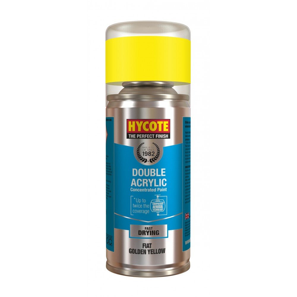Hycote Fiat Golden Yellow Double Acrylic Spray Paint 150Ml Xdft701 Hycote