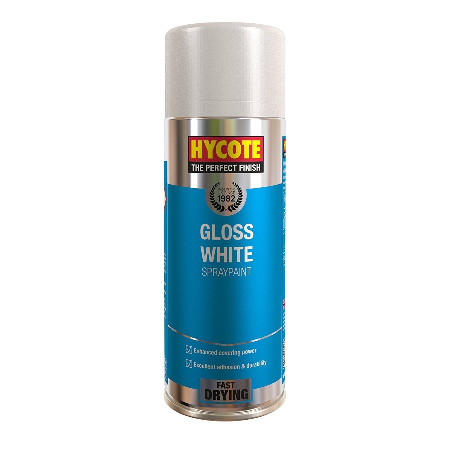 Hycote Gloss White Spray Paint (Pack Of 12 Cans) 400Ml Hycote